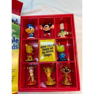 2003 Walt Disney Mini Bobbleheads Keebler Store Display Promo Collectible Mickey